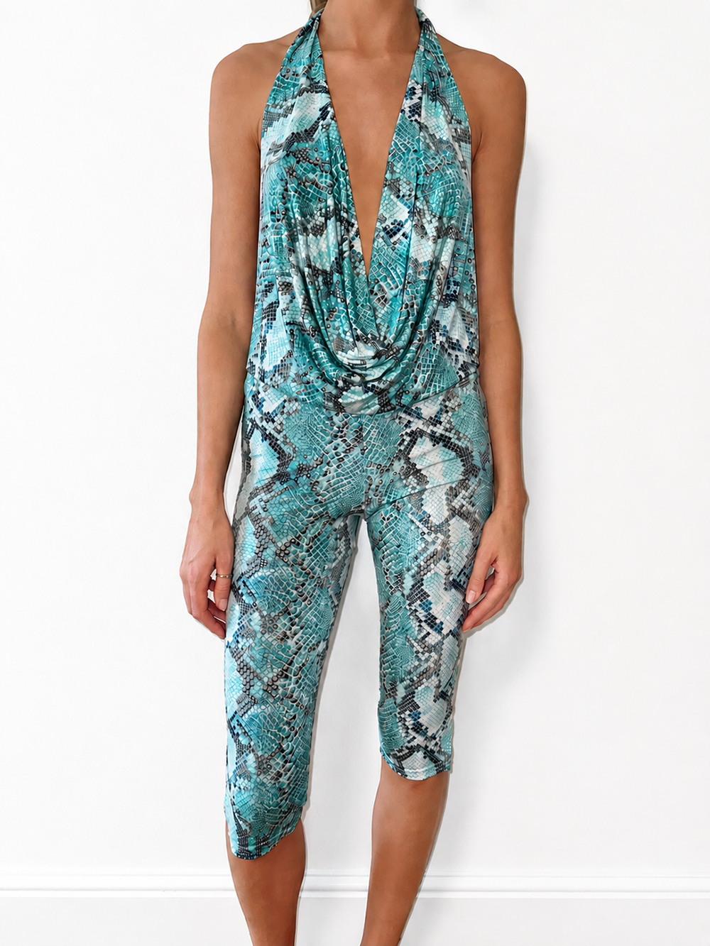 Blue Snakeprint Top · Ivy by Junie · Made in London