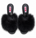 Lola Slip Ons • Black Fur