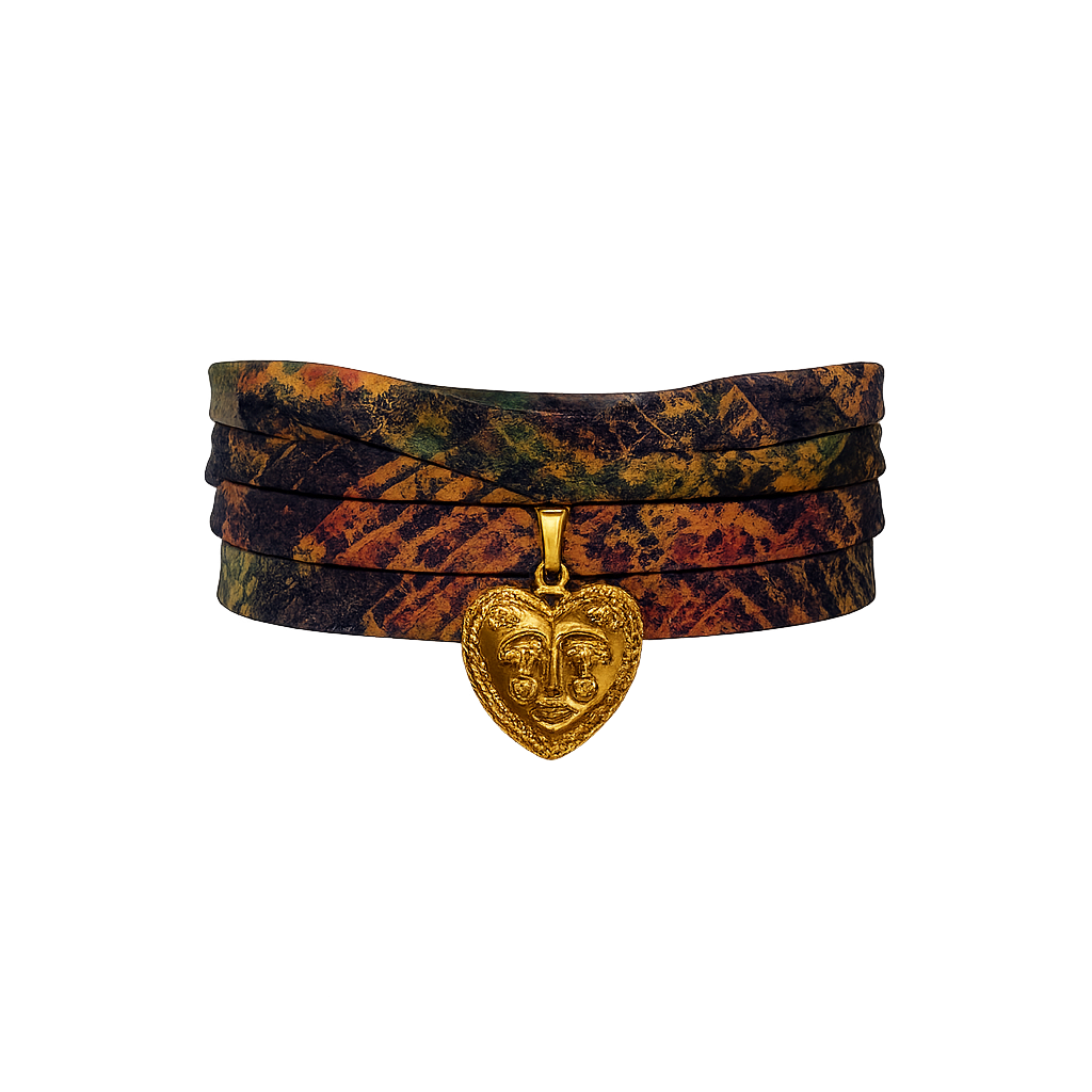 Snakeprint Choker · Sienna Heart by Junie · Made in London