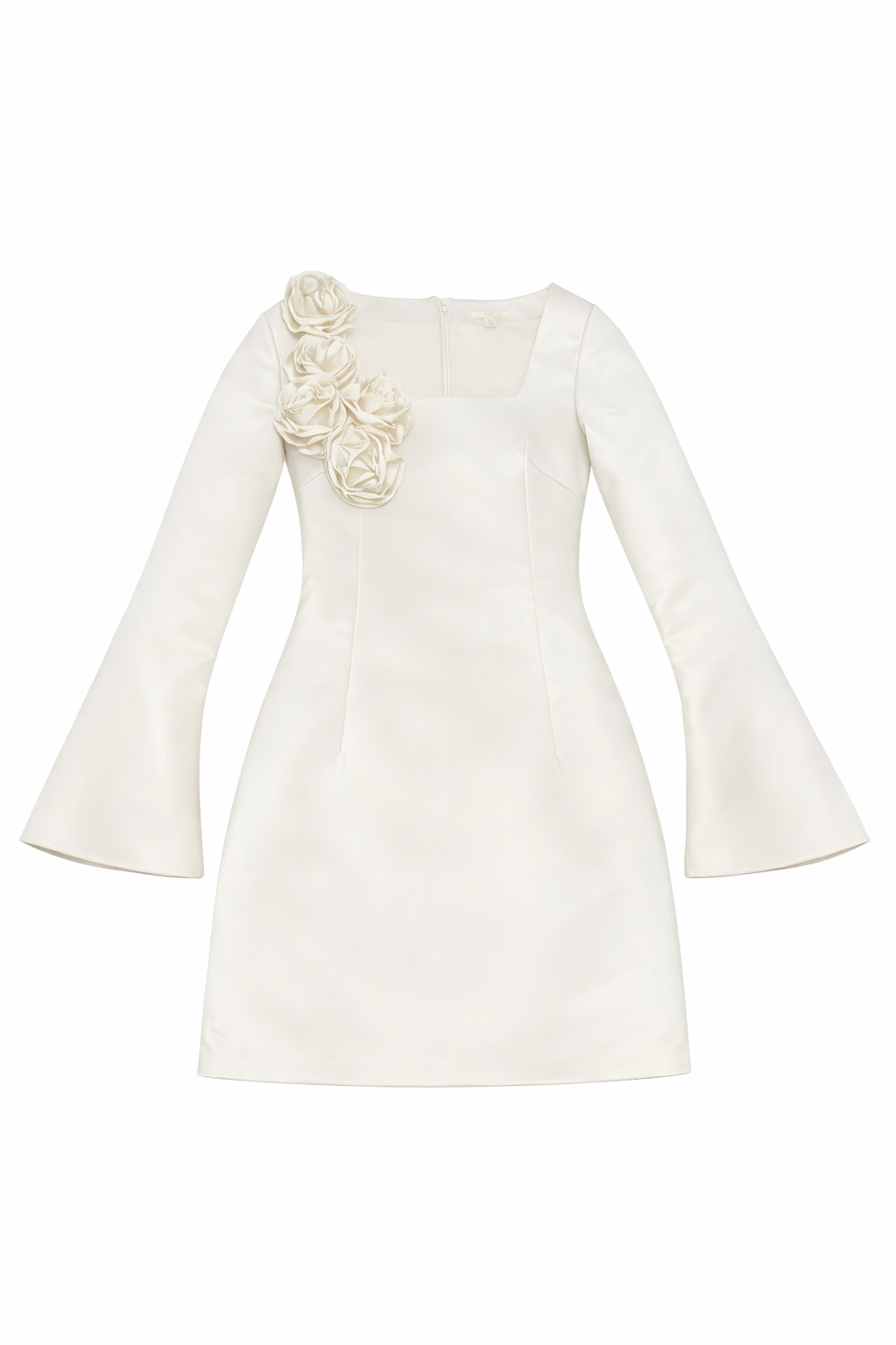 Ivory Satin Mini Dress ·Gigi by Junie · Made in London