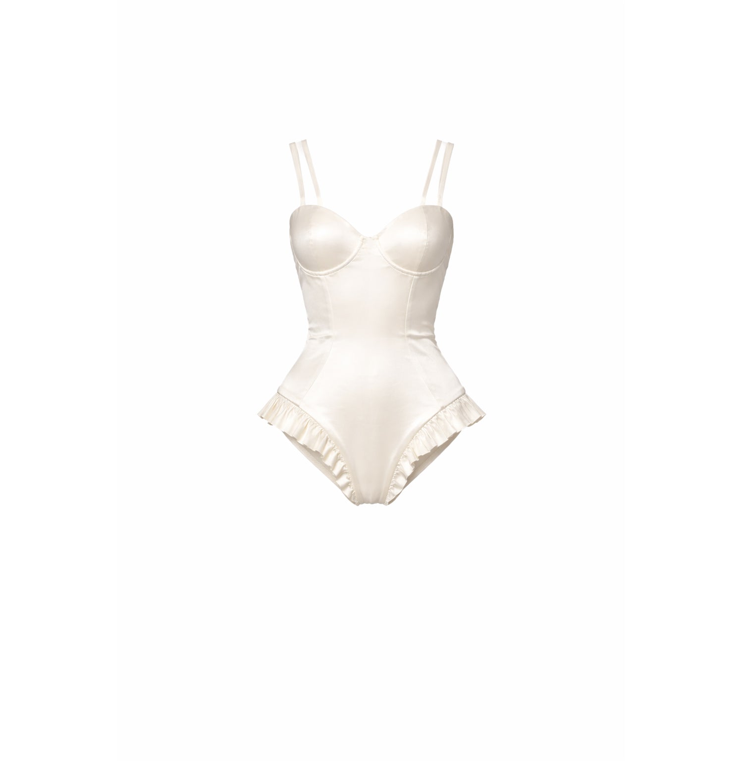 Ivory Satin Bodysuit · Ami by Junie · Made in London