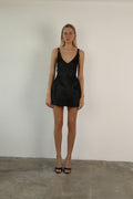 Black Satin Mini Dress · Selena by Junie ·