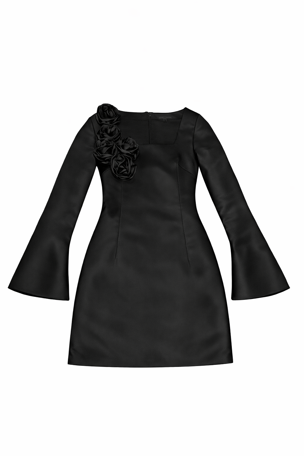 Black Satin Mini Dress· Gigi by Junie · Made in London