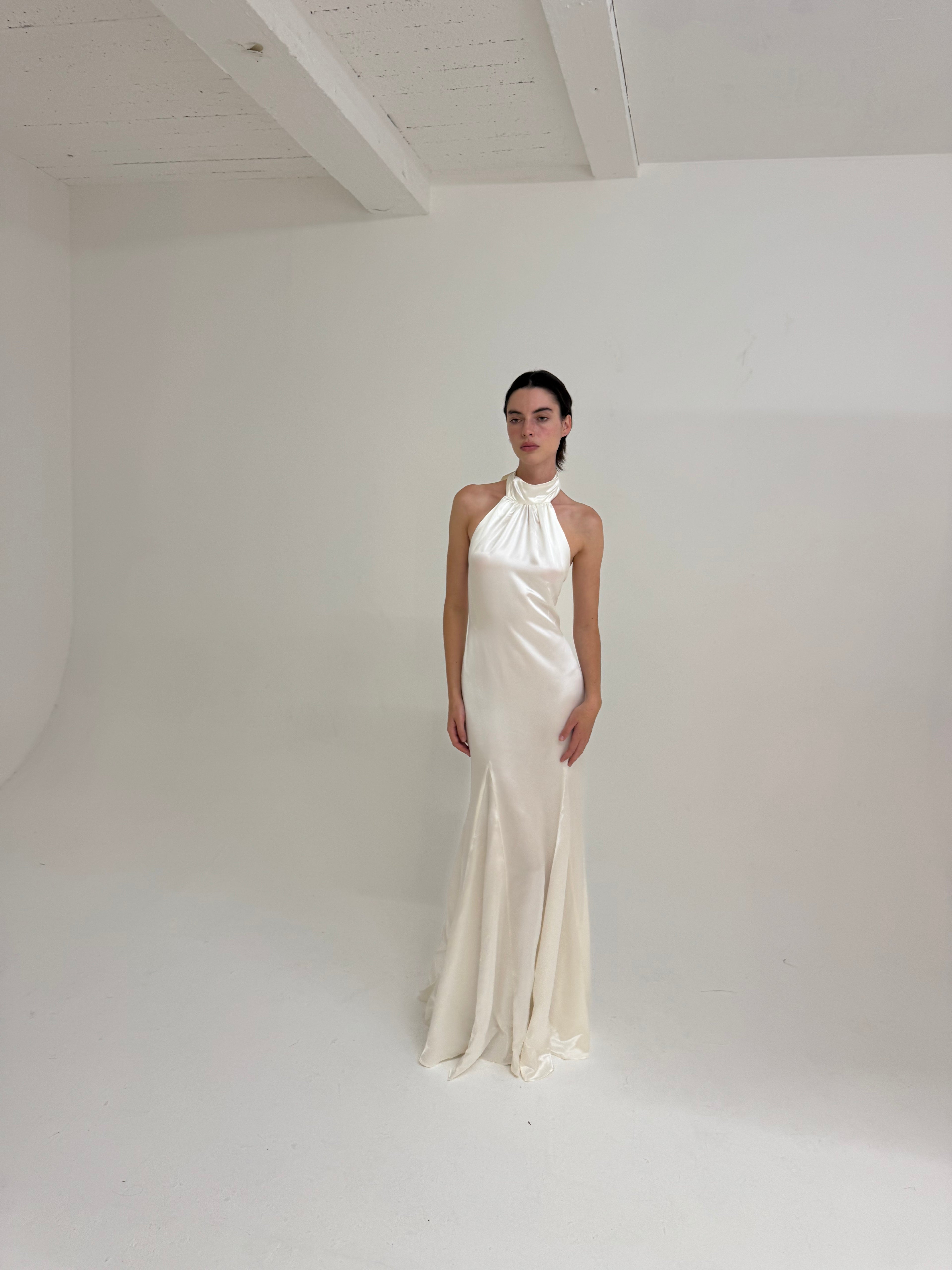Ivory Satin Dress · Darla by Junie · Made in London