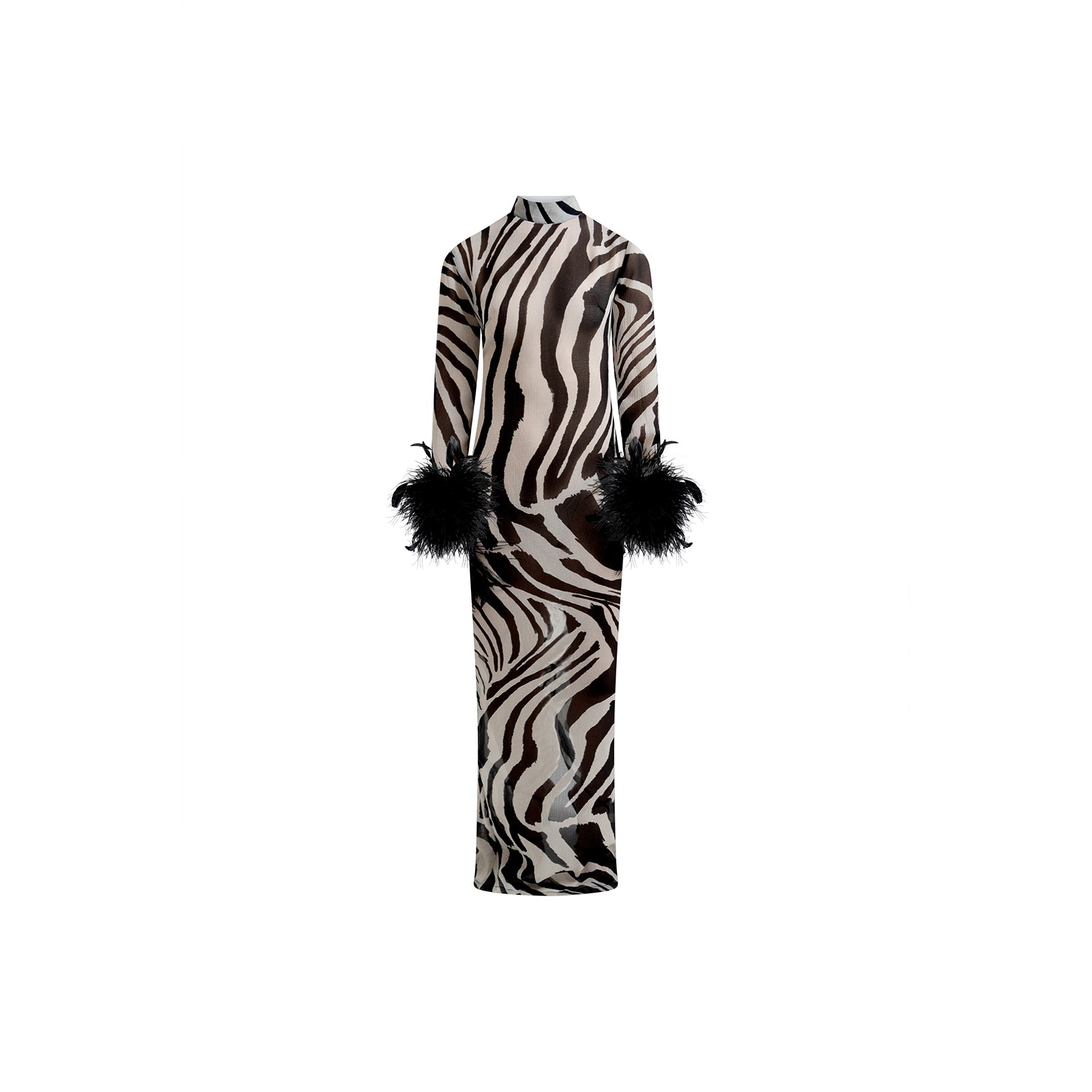 zebra print chiffon dress Dolce & Gabbana Zebra-print One-shoulder Chiffon Gown