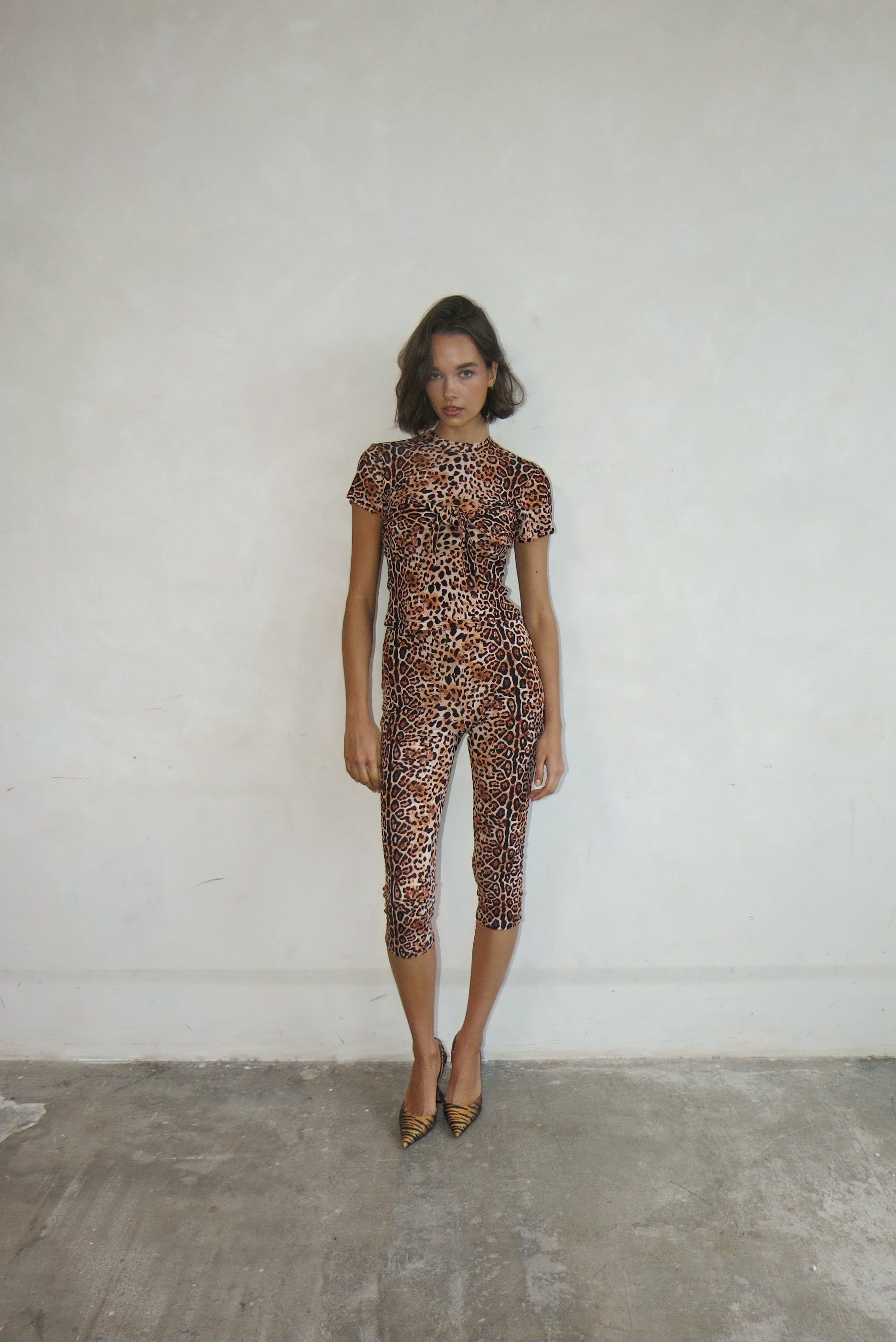 Leopard Jersey Capris · Capris by Junie · Made in London