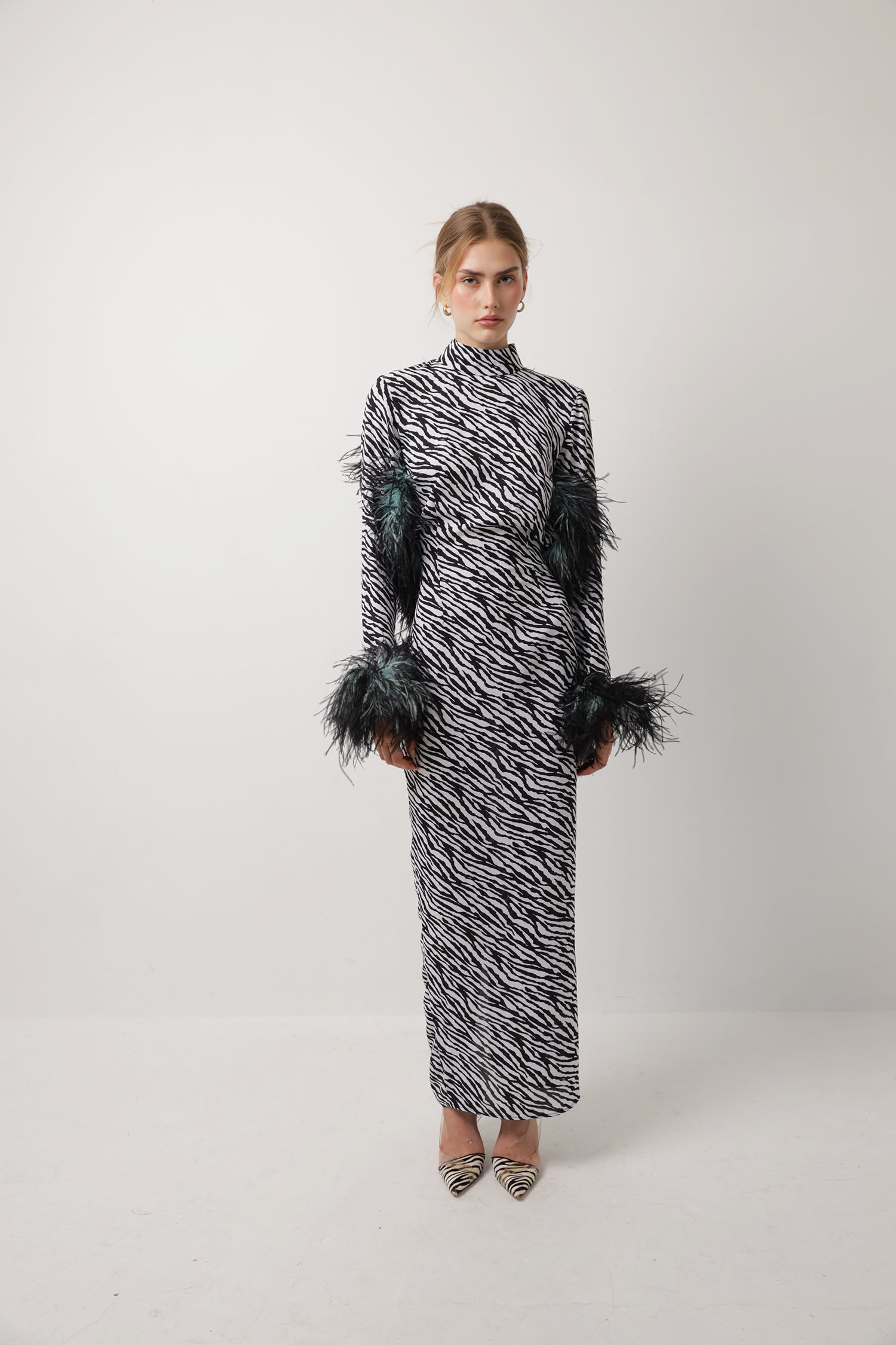 Zebra Silk Blend Dress · Immy by Junie · Made in London