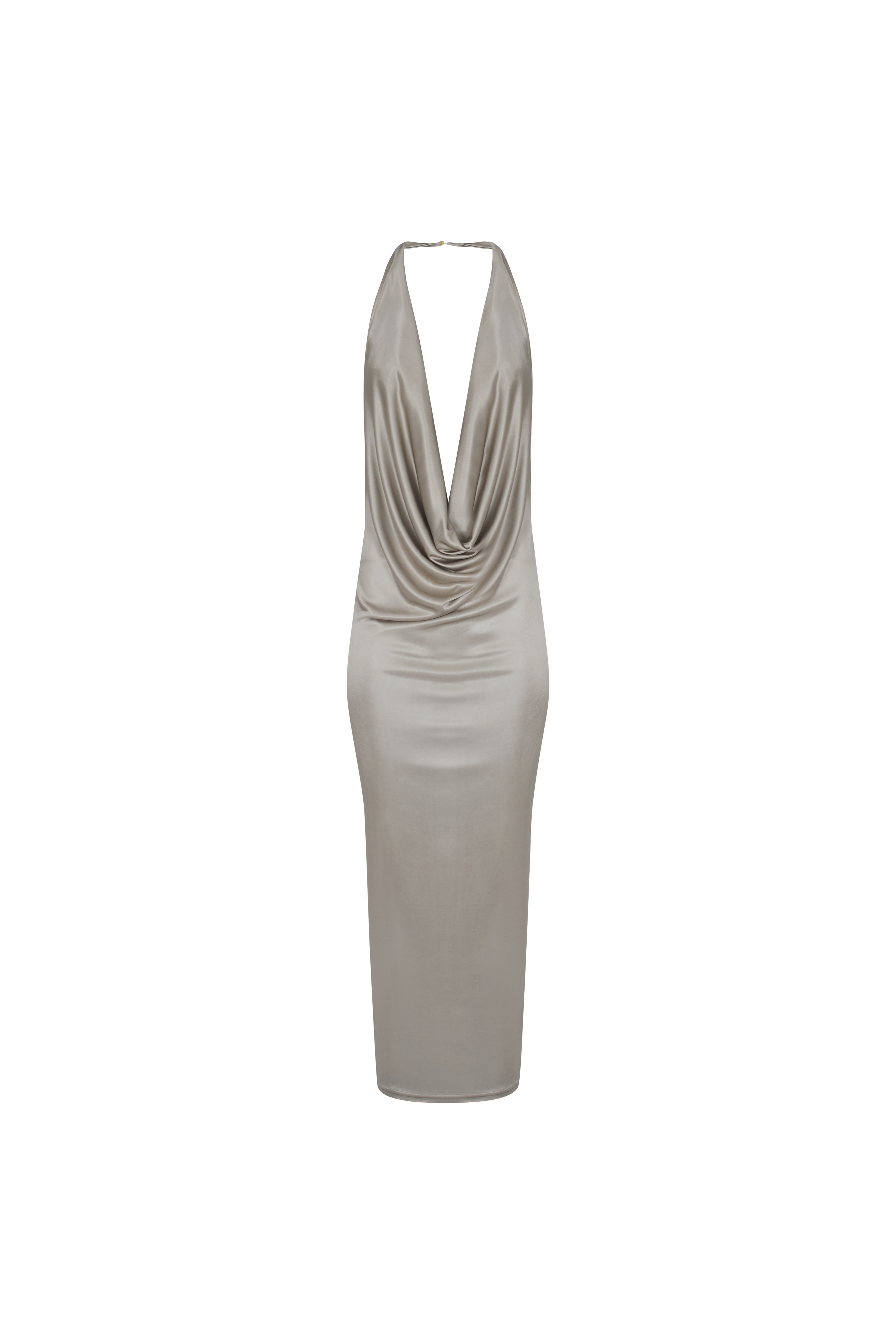 silver jersey dress Lucci Lu 28029 Silver Glitter Jersey A-Line Dress Silver / 4