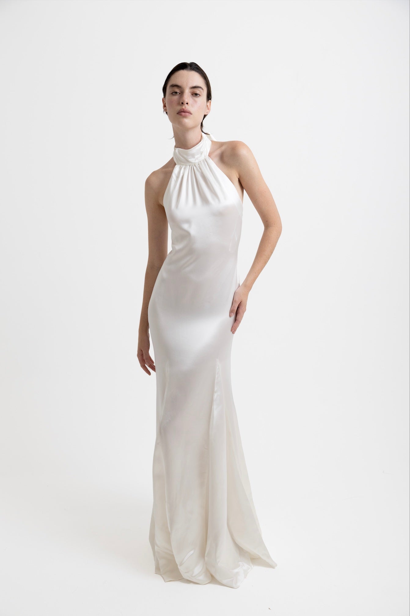 Ivory Satin Dress · Darla by Junie · Made in London