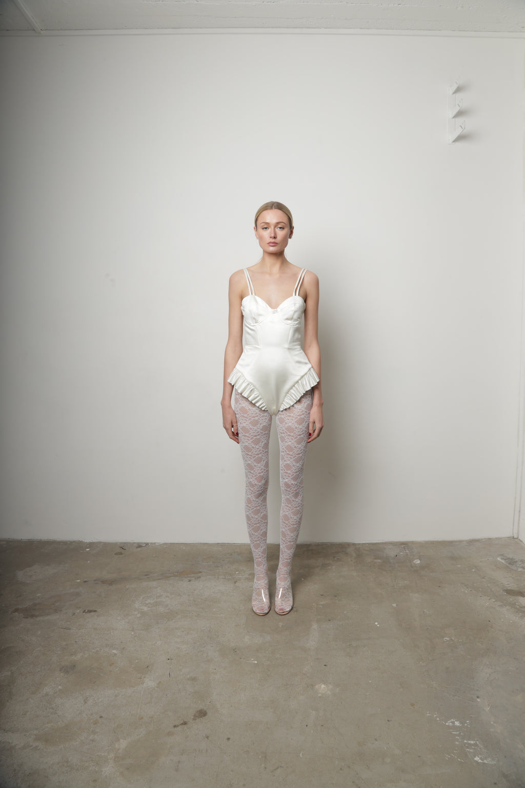 Ivory Satin Bodysuit · Ami by Junie · Made in London