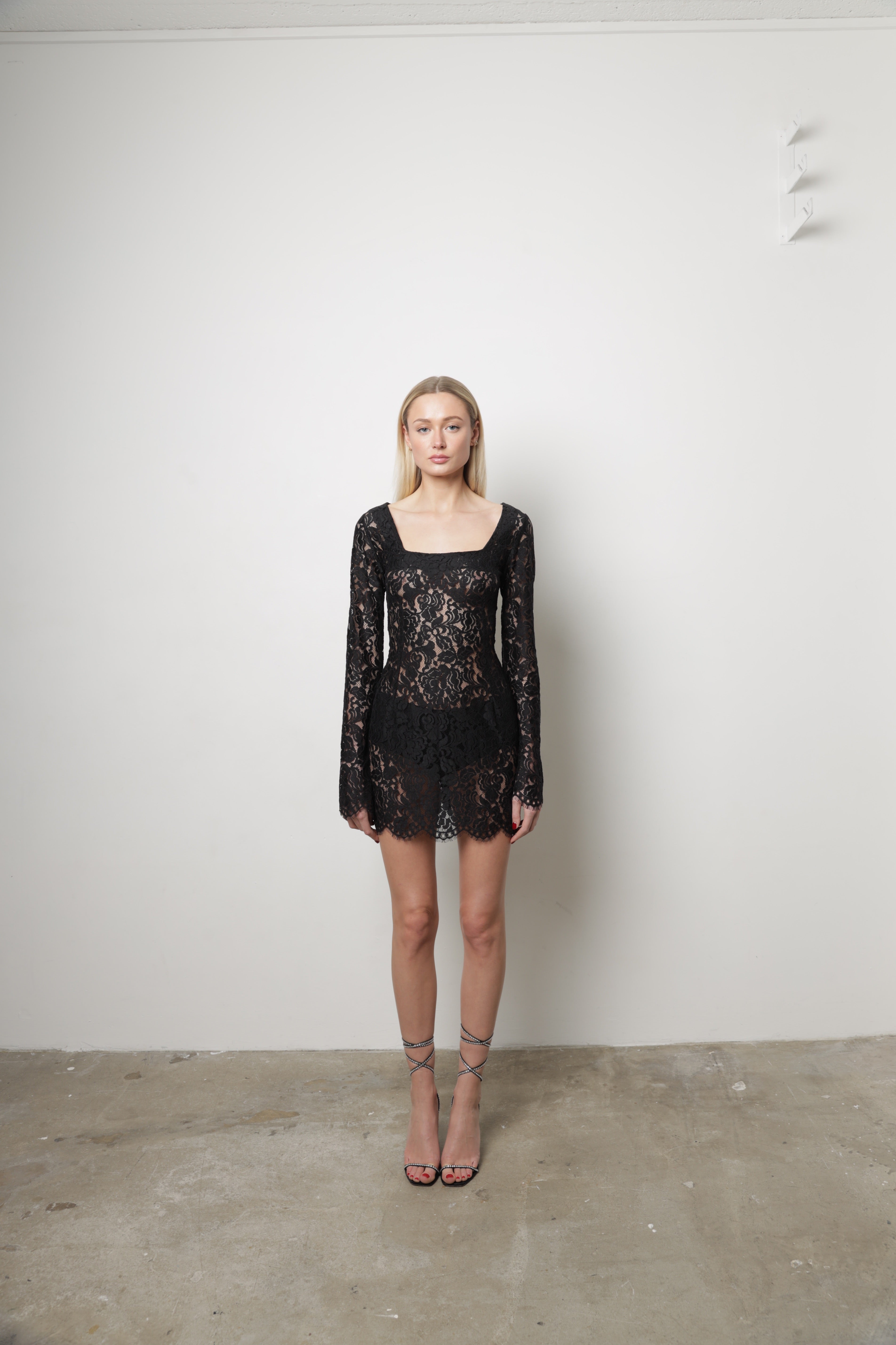 Black Lace Dress Gigi by Junie Made in London JUNIE Black Lace Dress Gigi by Junie Made in London JUNIE